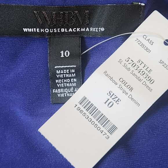 White House Black Market 🔖NWT! Rainbow Stripe Sundress - Size 10 - Picture 14 of 16